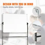 Rolling white board with aluminum alloy frame and removable tray for presentations